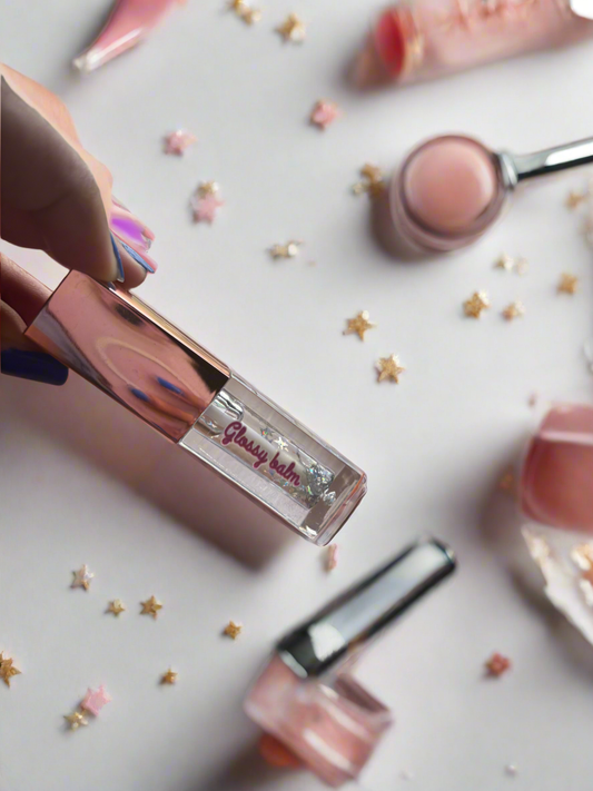 Diamond clear lip gloss